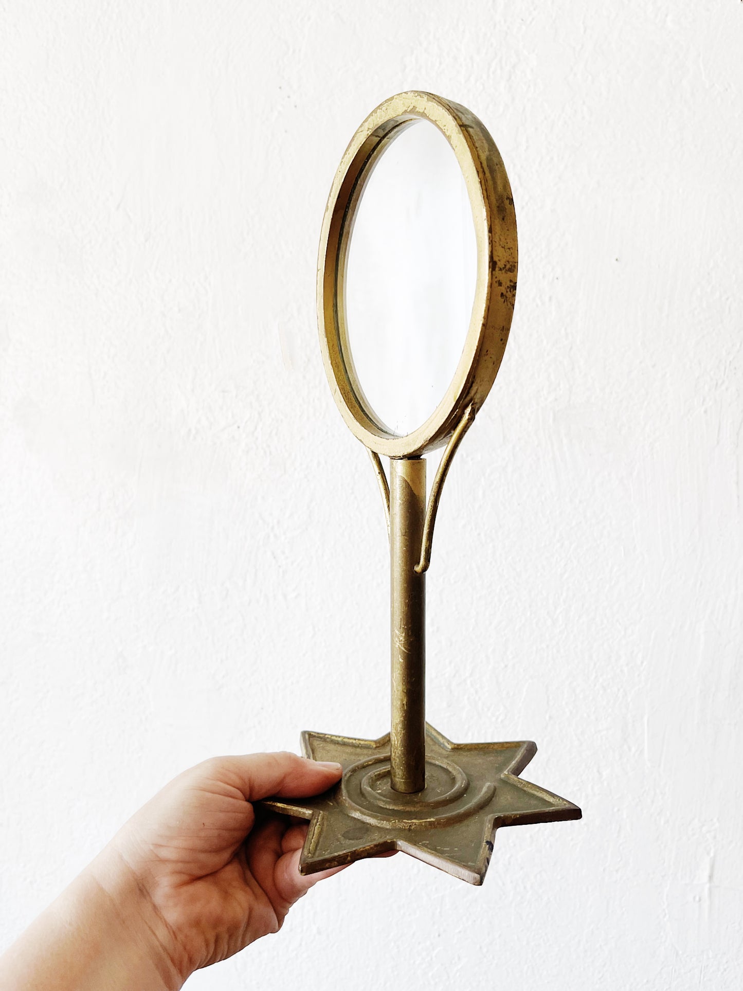 Vintage Brass Mirror