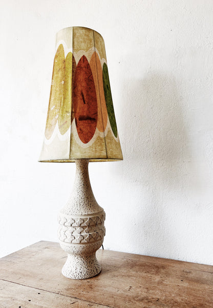 Mid Century Ceramic Lamp With Shade