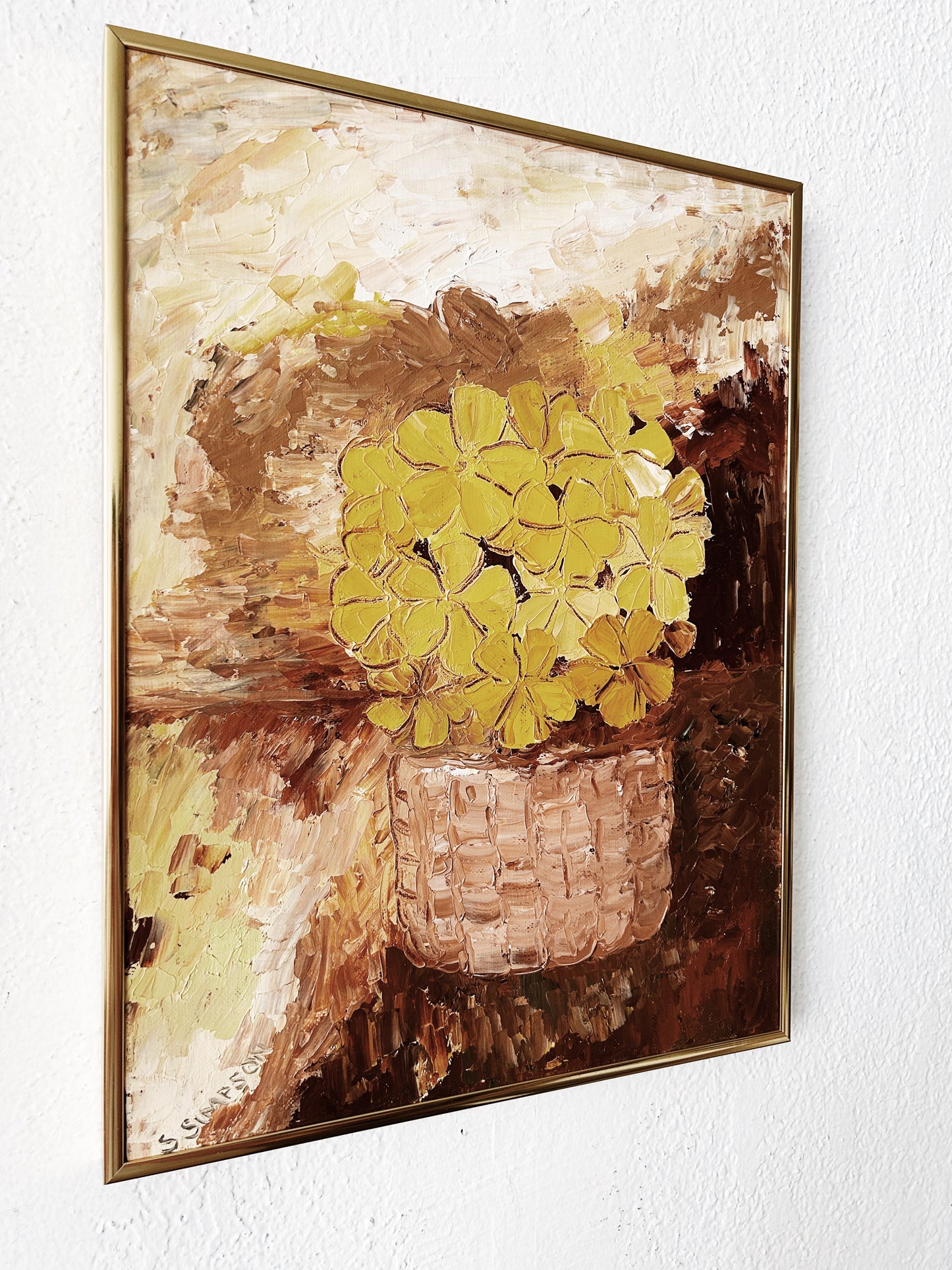 Mid Century Framed Oil Painting