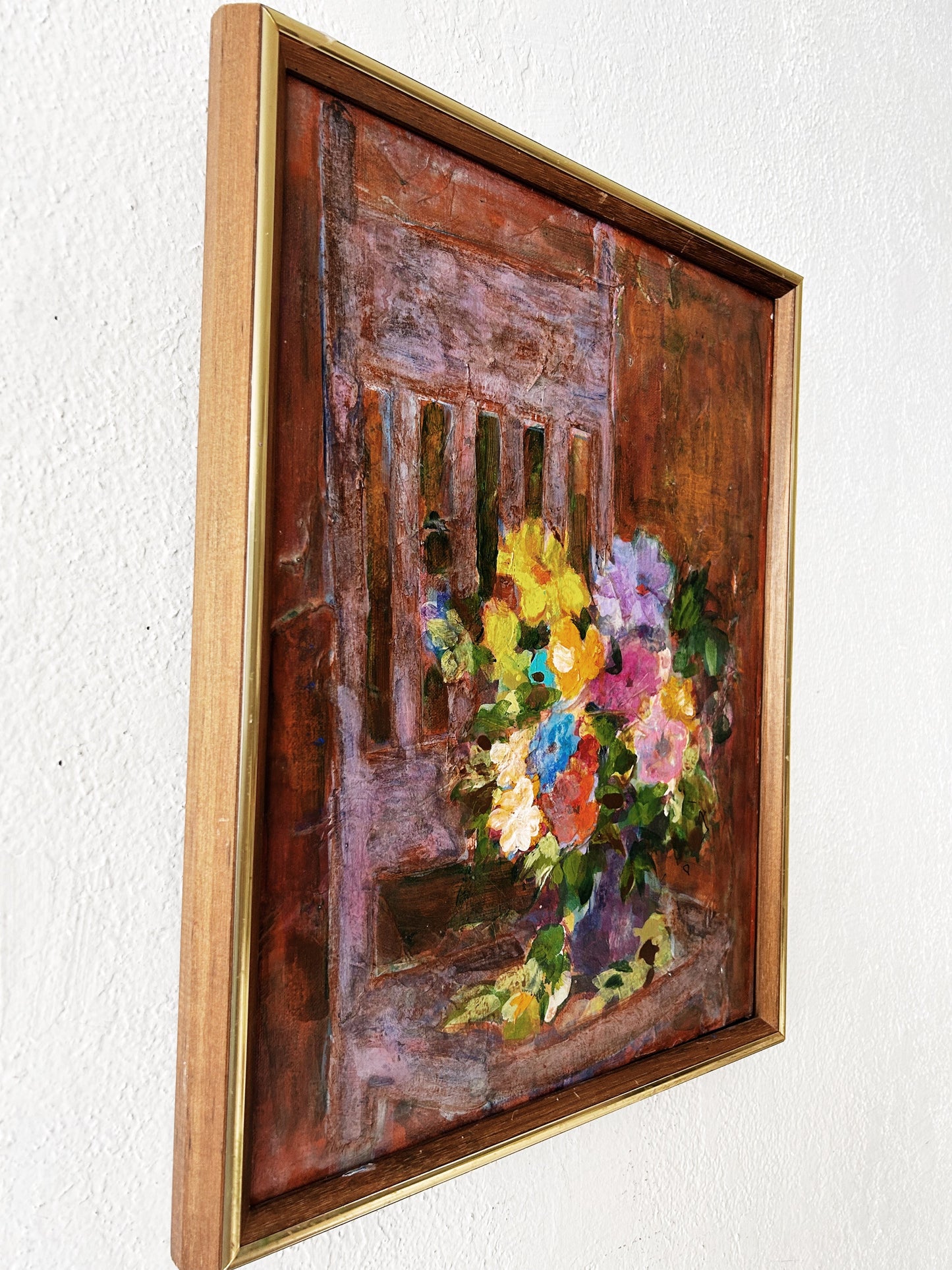 Framed Posies Painting 1979