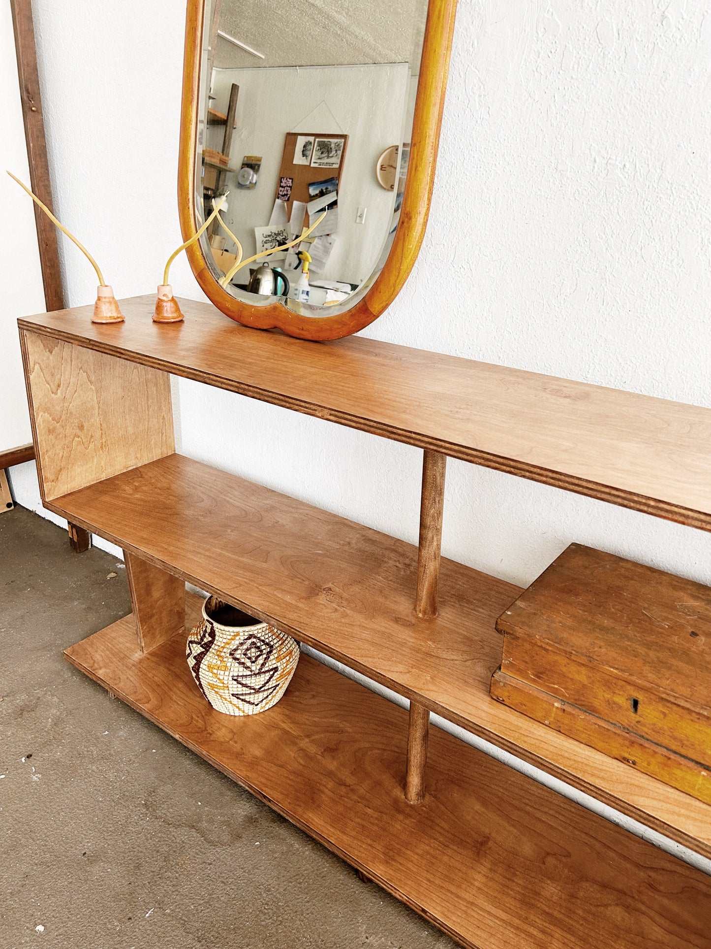 Large Handmade Modern Craft Wood Shelf