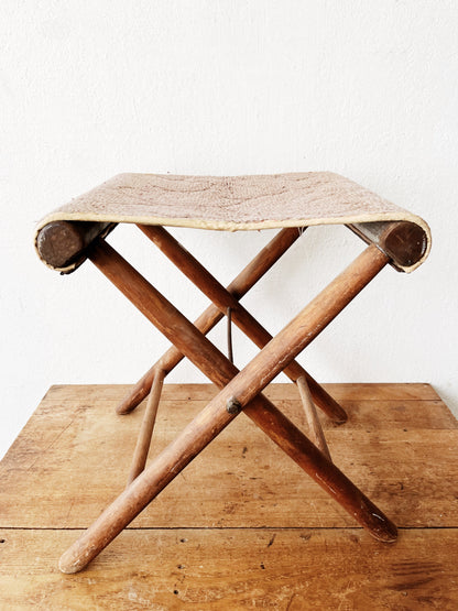 Vintage Folding Carpet Stool