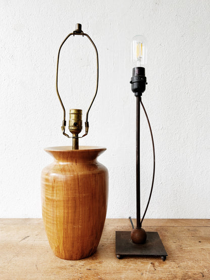 Vintage Handmade Burl Lamp