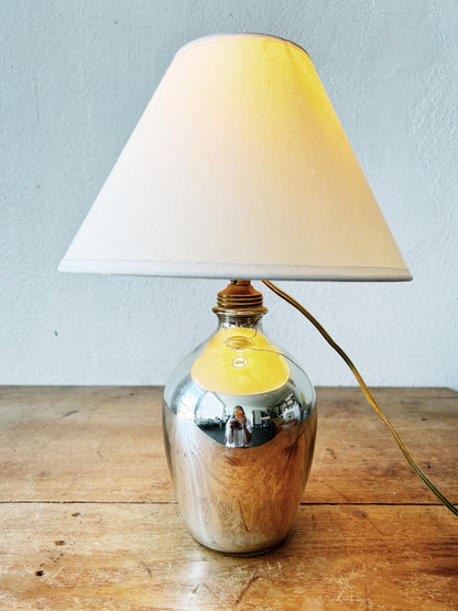 Antique Mercury Glass Lamp