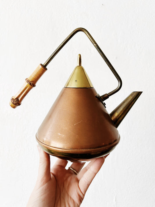 Mid Century Copper and Brass Teapot Holland