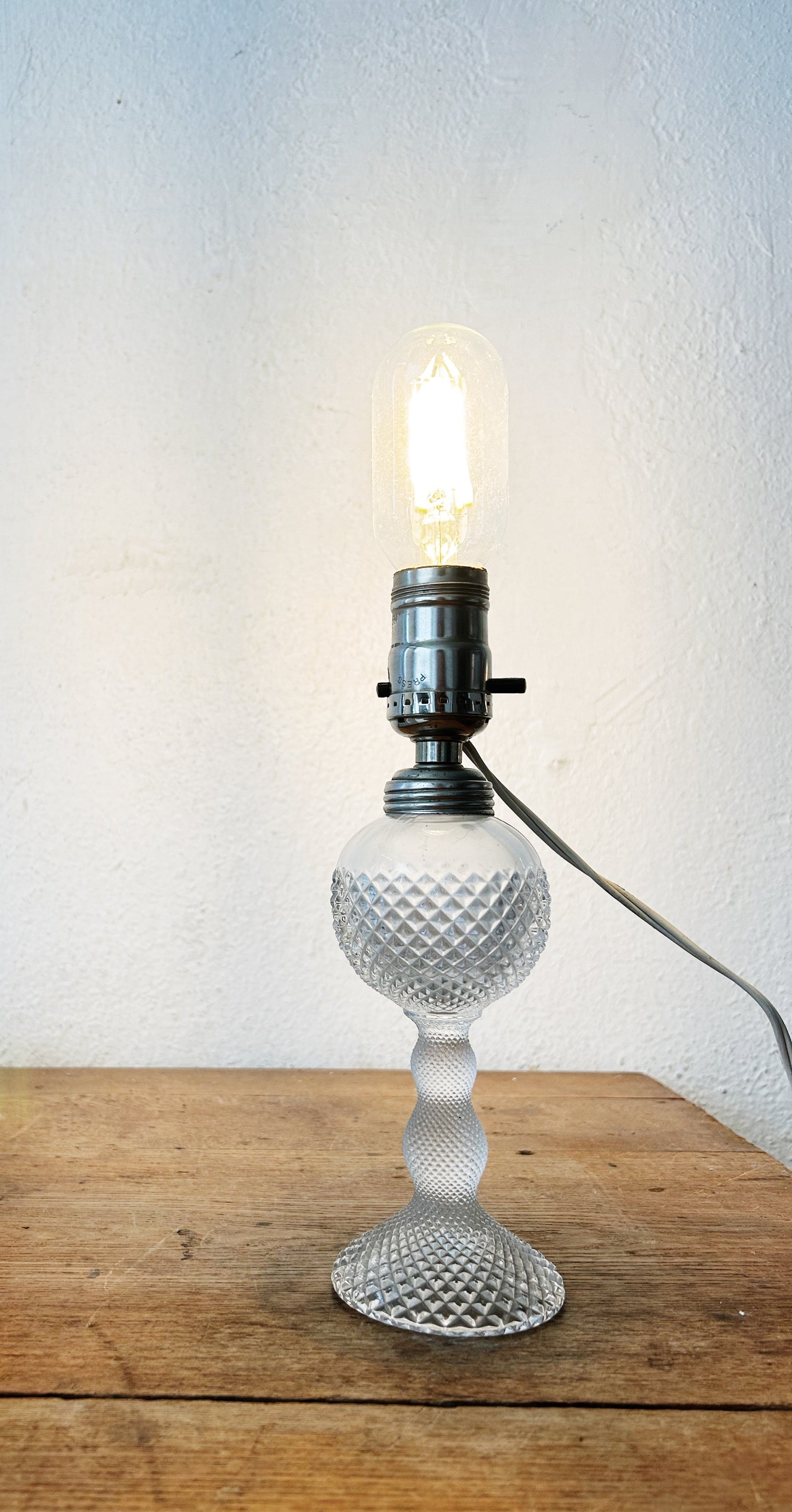 Vintage Cut Glass Lamp