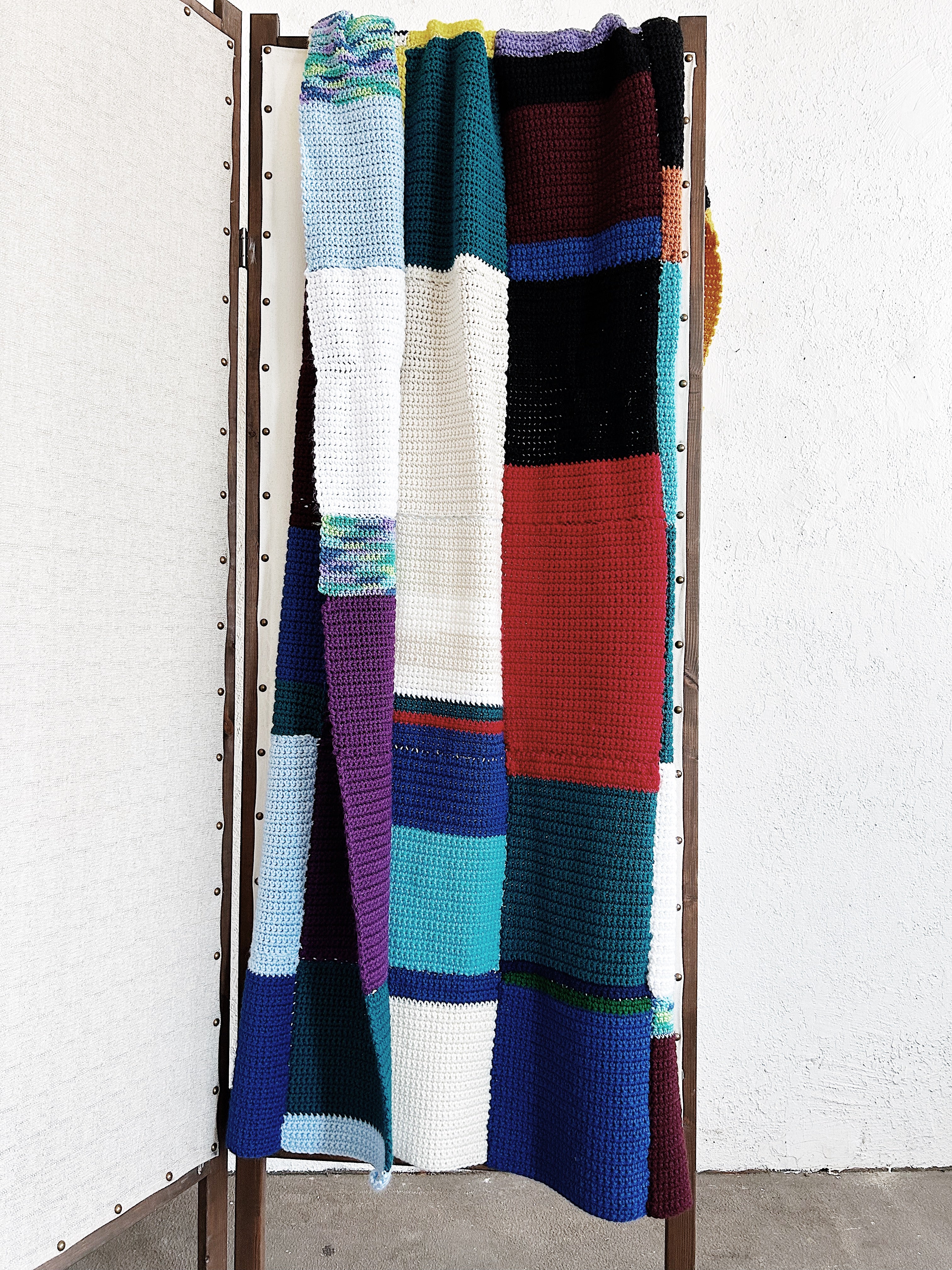 Crochet Color Block Afghan