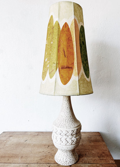 Mid Century Ceramic Lamp With Shade