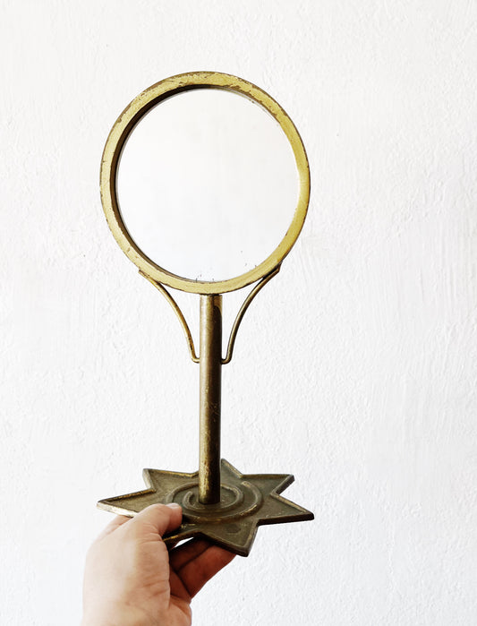 Vintage Brass Mirror