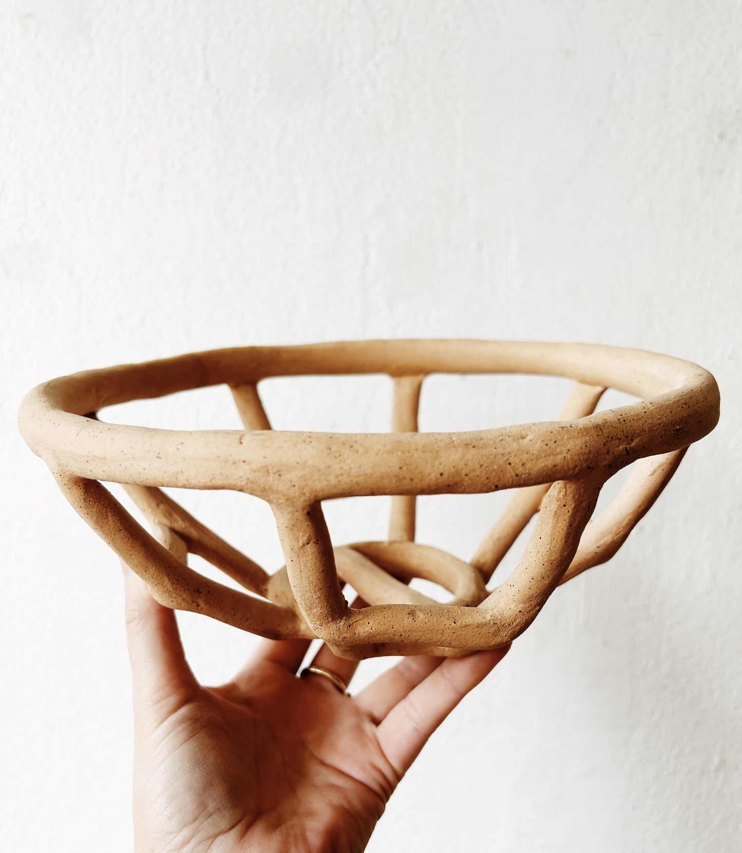 Hand Built Clay Fruit Bowl