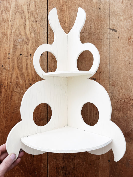 Antique Folk Corner Shelf