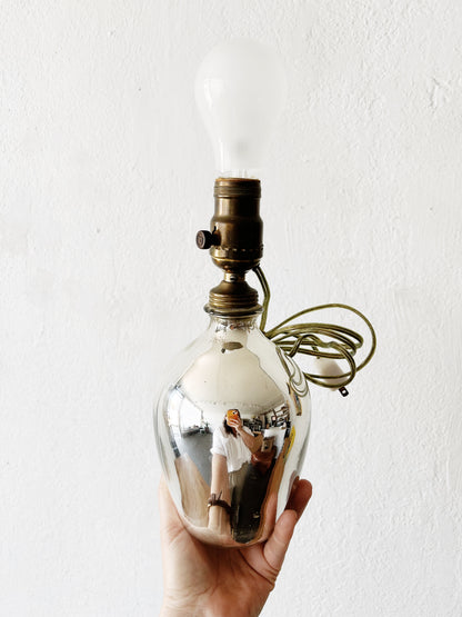 Antique Mercury Glass Lamp