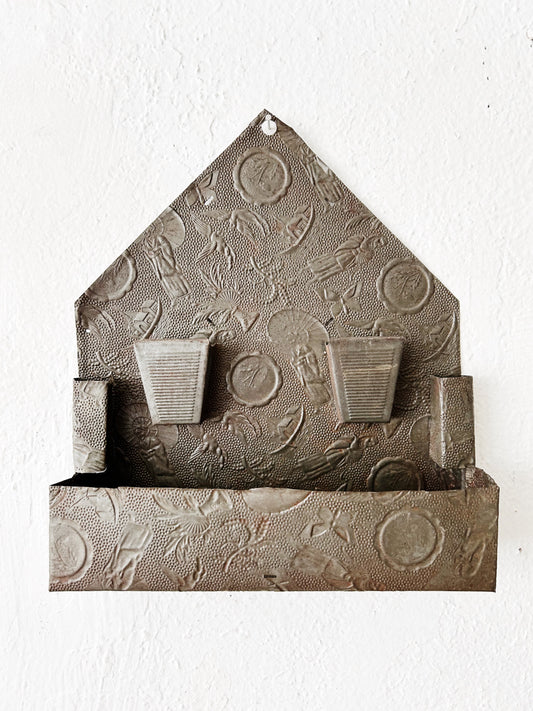 Antique Tin Match Holder
