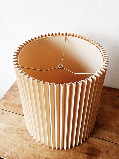 Large Mid Century Stiffel Pleated Drum Shade