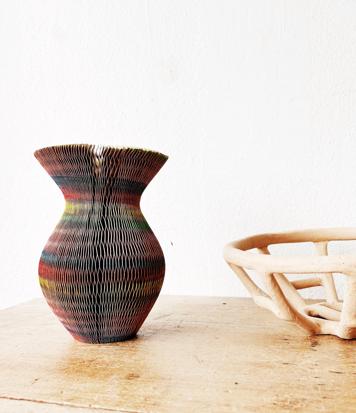 Handmade Corrugated Paper Vase