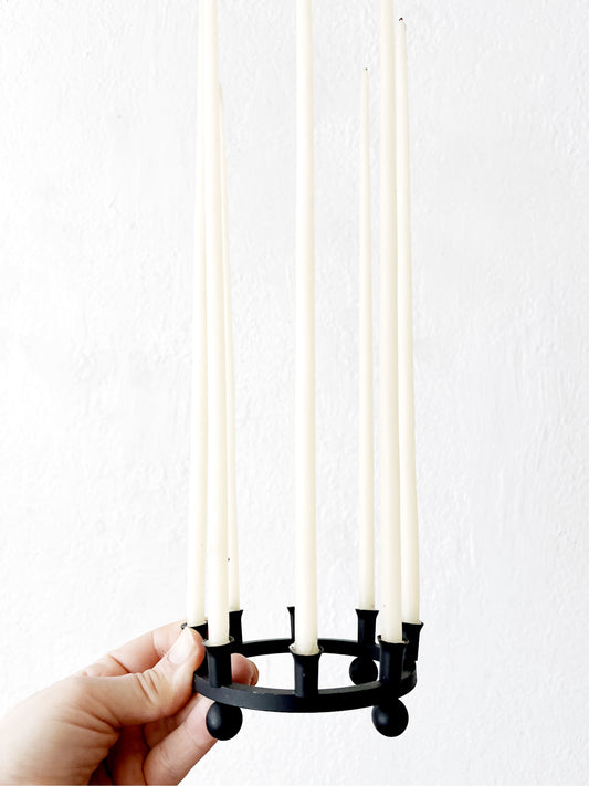 Mid Century Candleholder and Danish Tapers