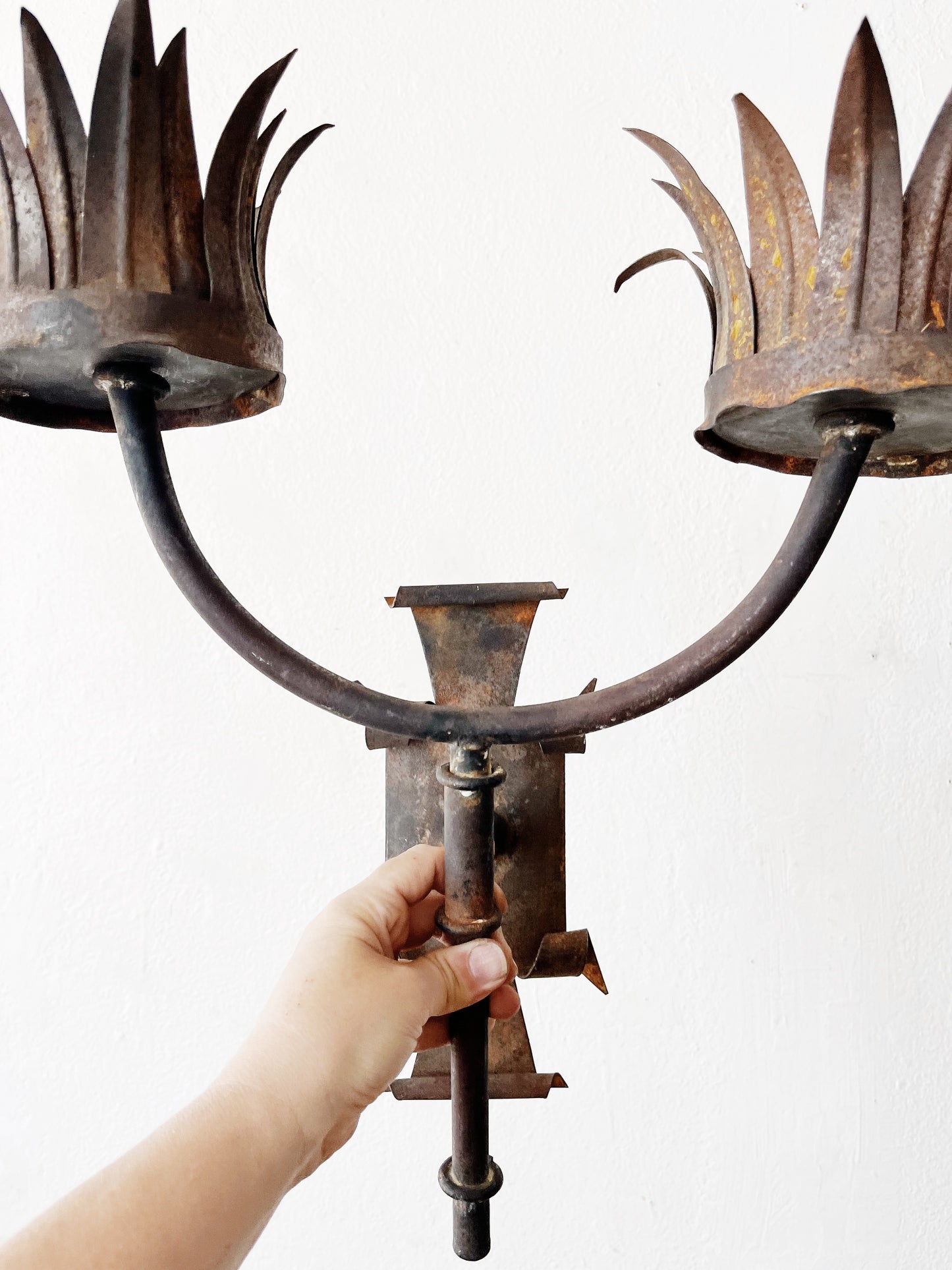 Antique Gothic Iron Sconce