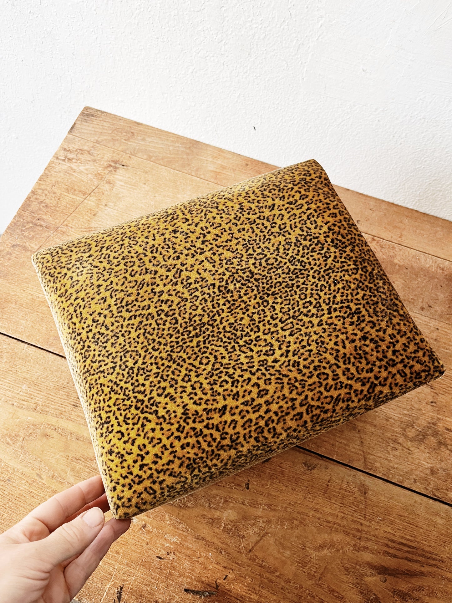 Leopard Print Footstool