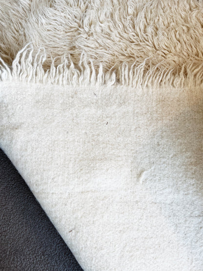 Natural Wool Flokati Shag Rug