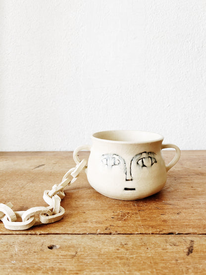 Handmade Ceramic Face Planter