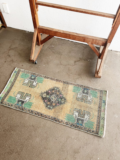 Vintage Turkish Mini Rug