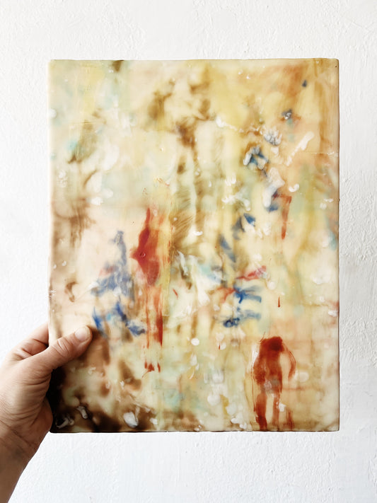 Original Abstract Encaustic Painting
