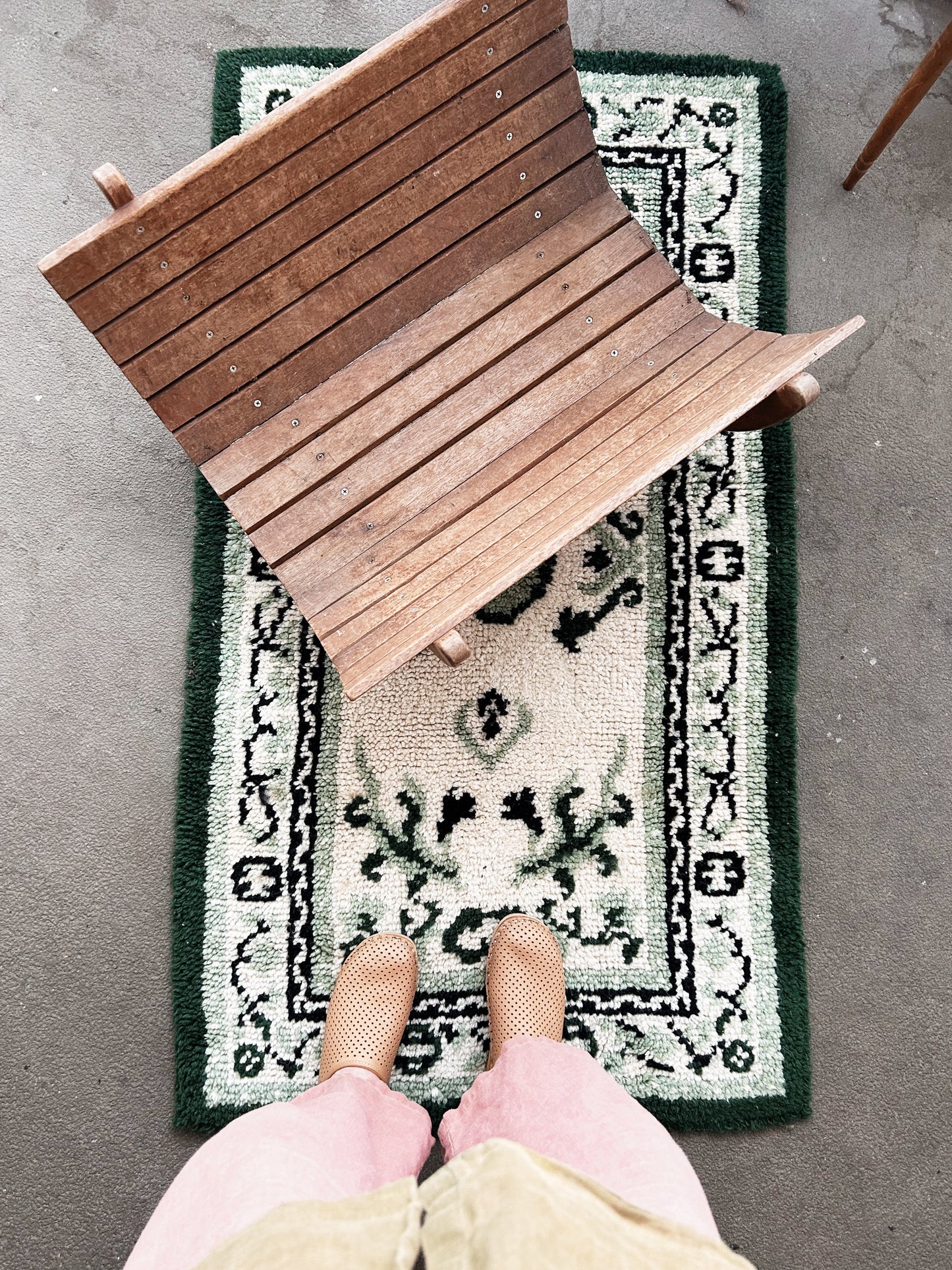Large Vtg Wood Log Holder