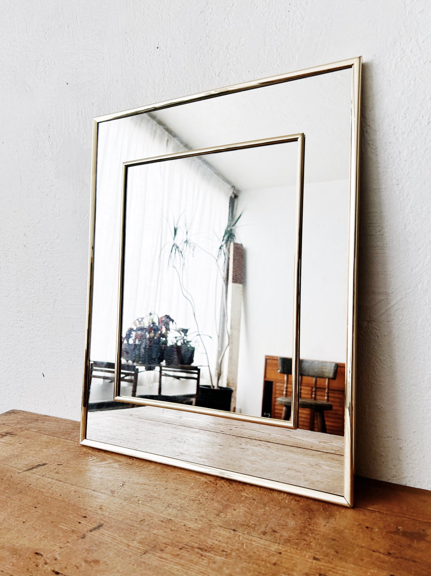 Vtg Gold Framed Mirror