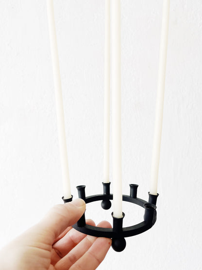 Mid Century Candleholder and Danish Tapers