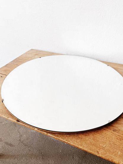 Vintage Round Industrial Edge Mirror