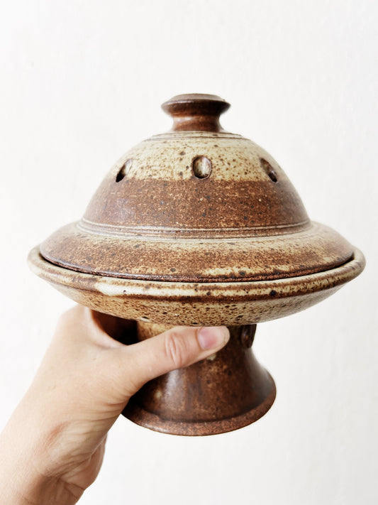 Vtg Handmade Incense Pottery