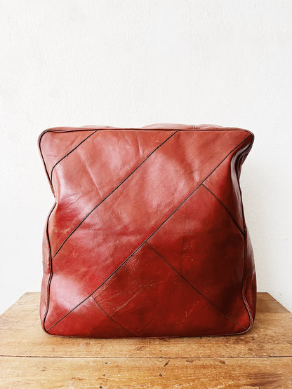Vintage Naugahyde Ottoman / Pouf