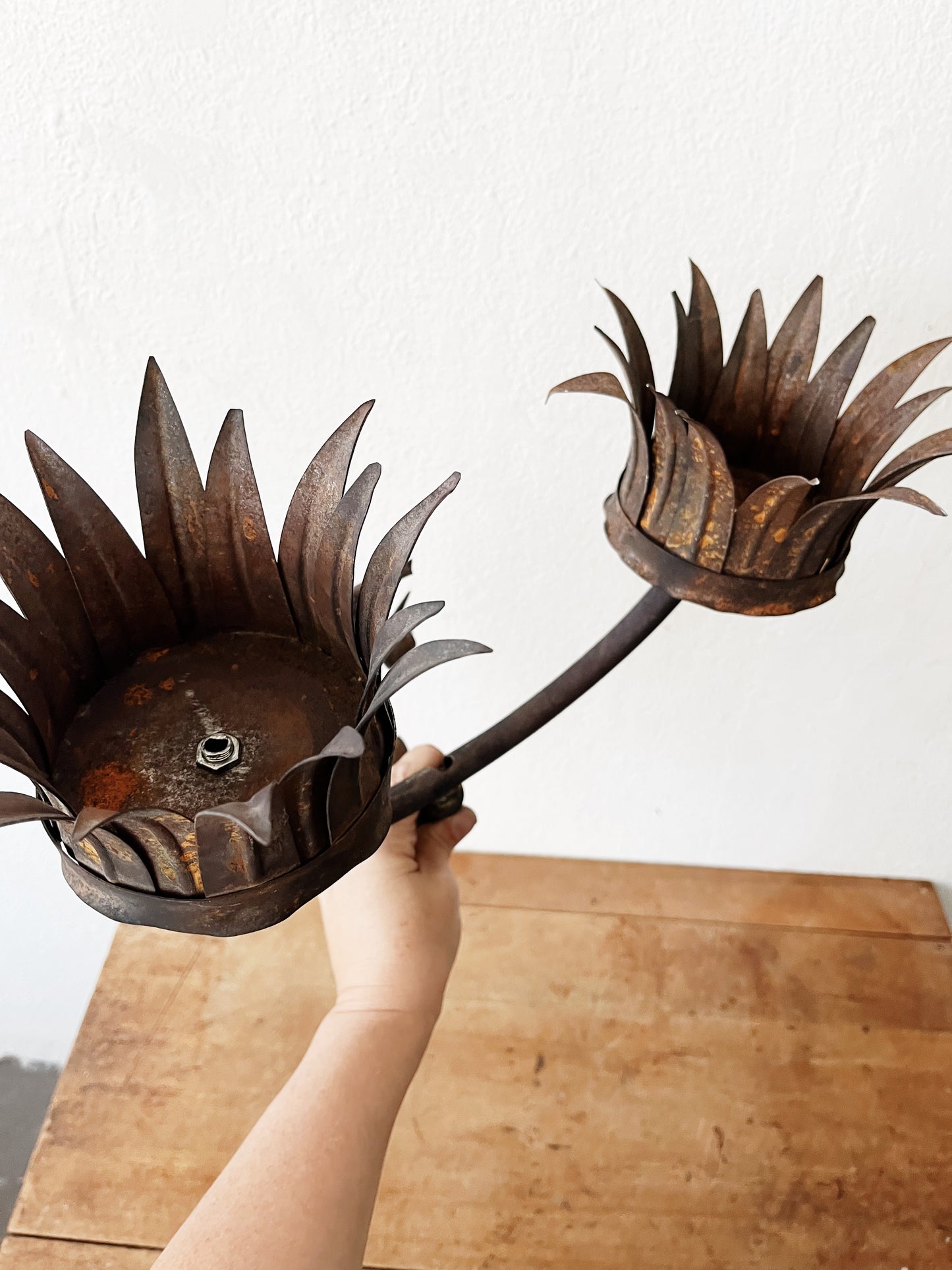 Antique Gothic Iron Sconce