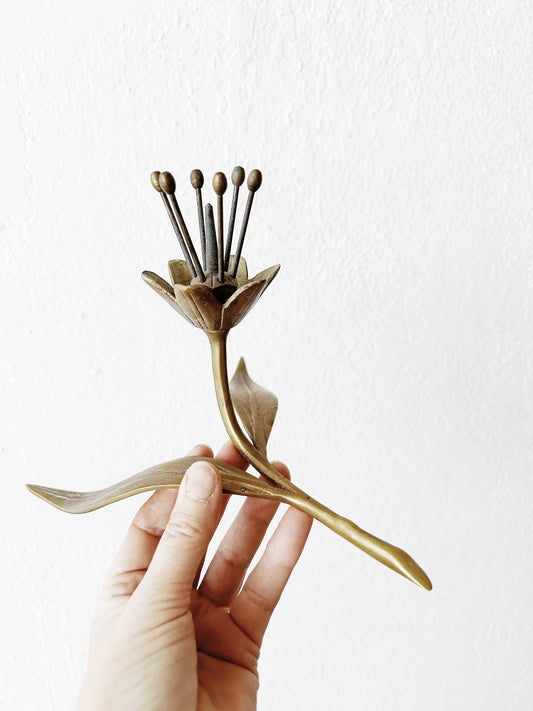 Vintage Brass Ring Holder / Sculpture