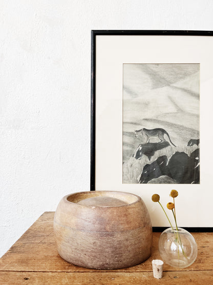 Vintage Charcoal Drawing