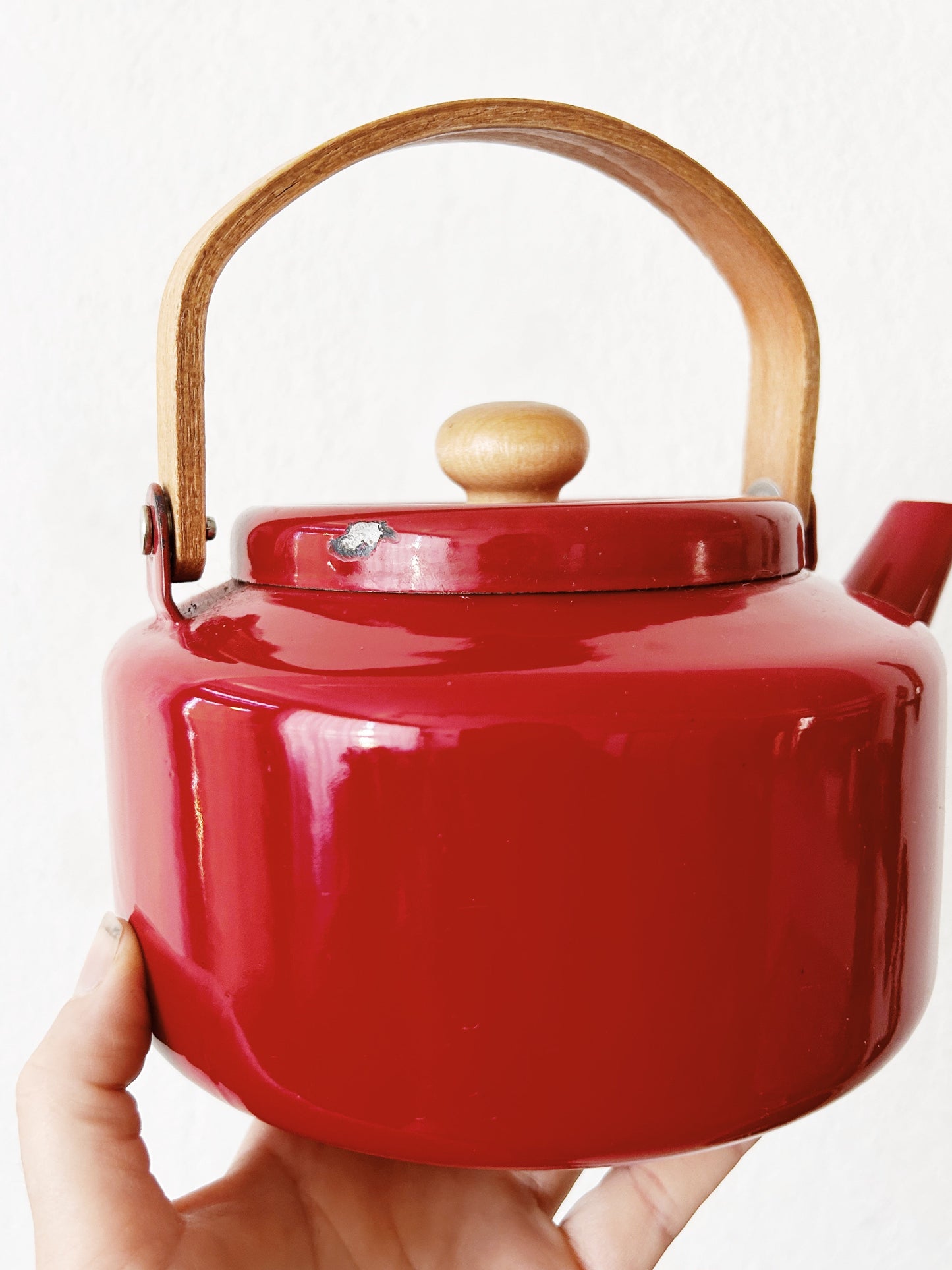Mid Century Enamel Kettle
