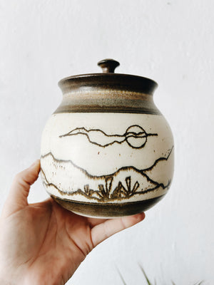 Lidded Pottery Canister