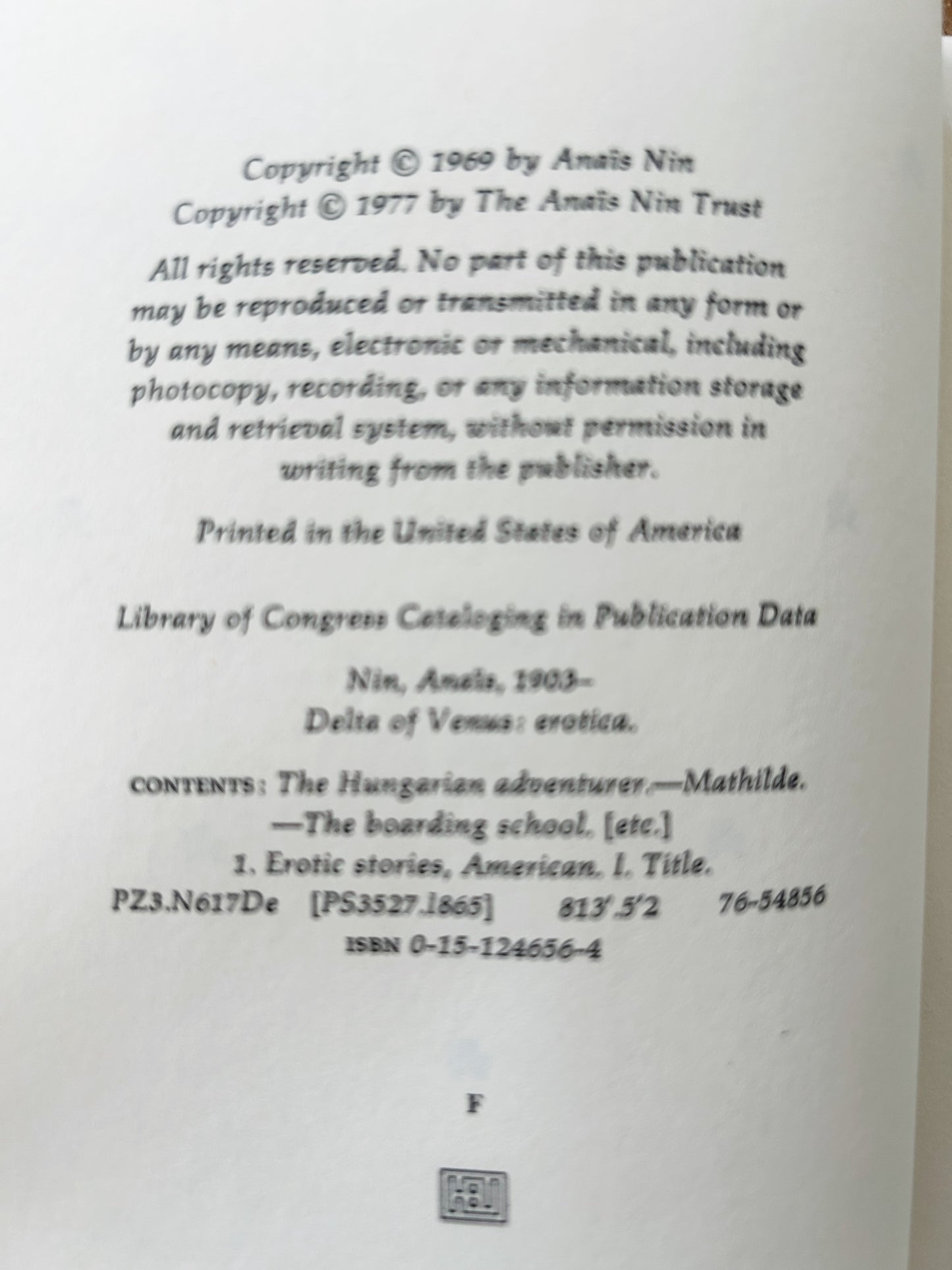 Vintage Anais Nin Hard Cover