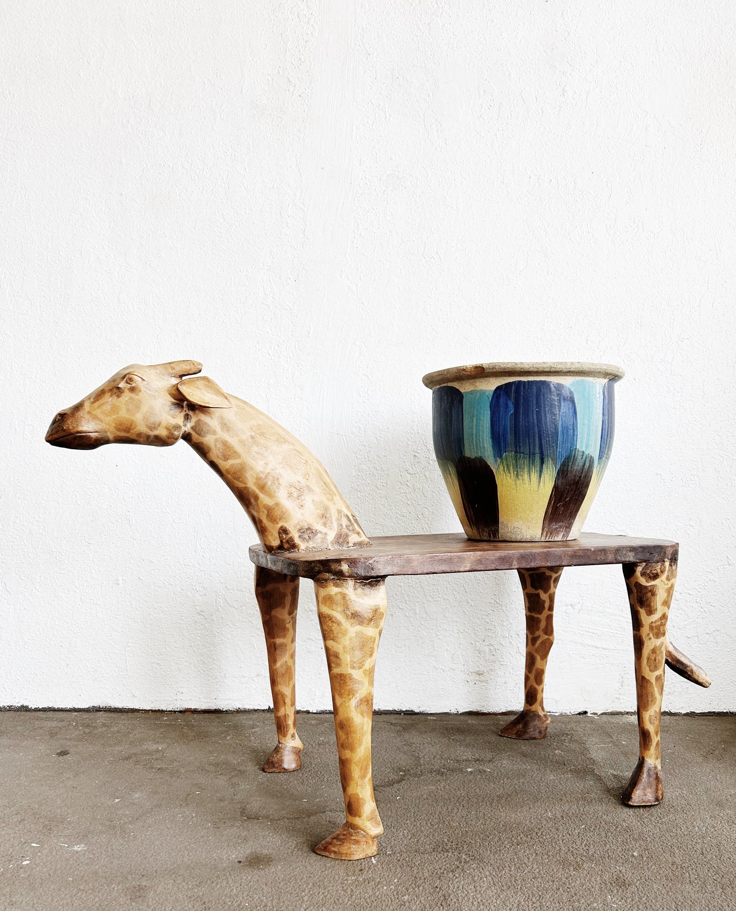 Vintage Wood Giraffe table/Bench