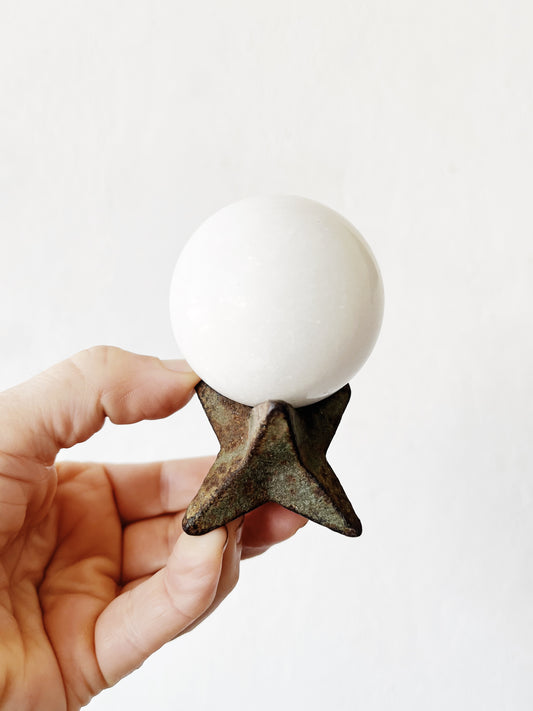 Vintage Marble Orb Sculpture