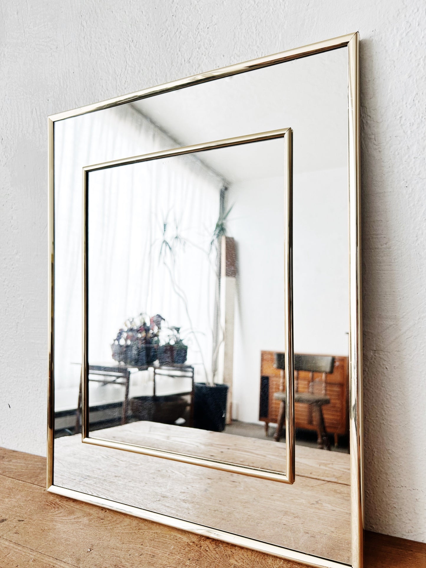 Vtg Gold Framed Mirror