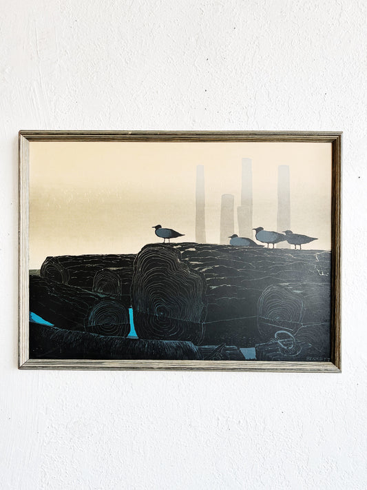 Vintage Framed Elton Bennett Litho Signed