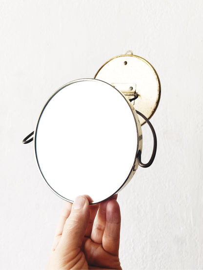 Vintage Brass Mirror