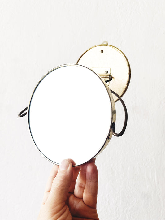 Vintage Brass Mirror
