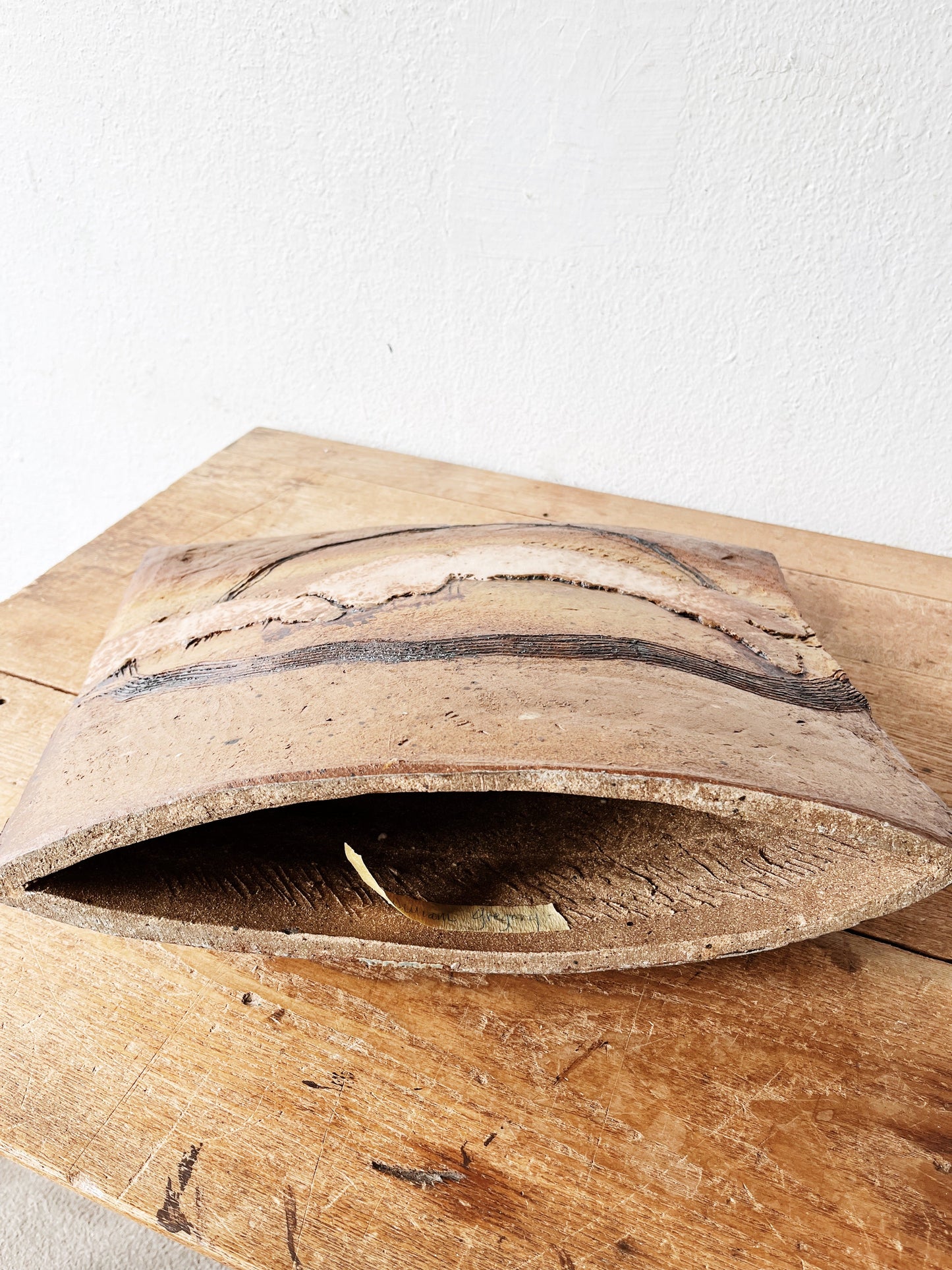 Vintage Slab Built Ceramic Sculpture