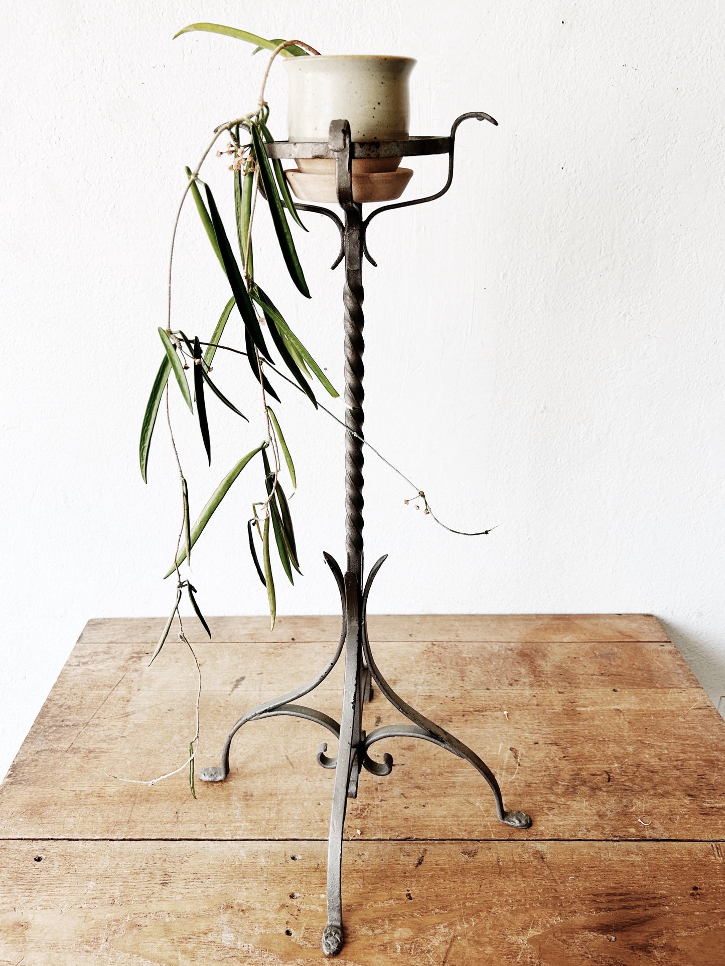 Antique Iron Plant Stand