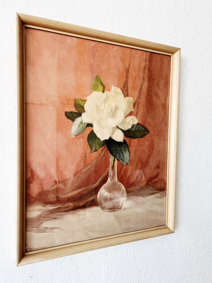 Vintage Framed Magnolia Litho