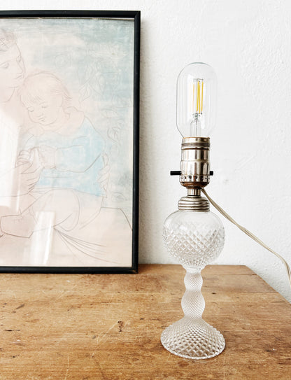 Vintage Cut Glass Lamp