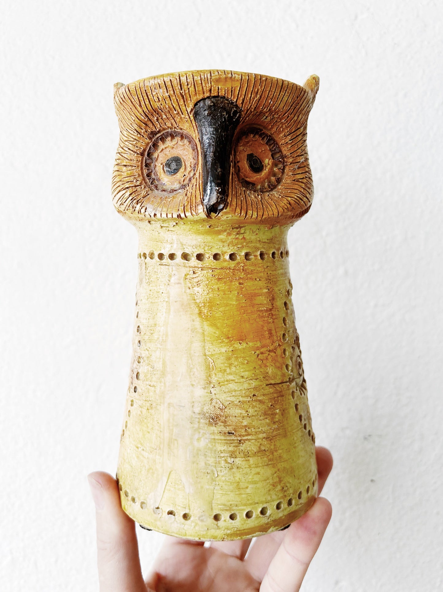 Mid Century Bitossi Owl Candle Stand