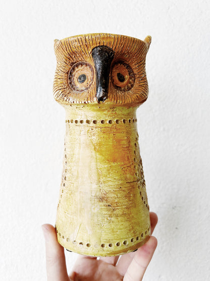 Mid Century Bitossi Owl Candle Stand